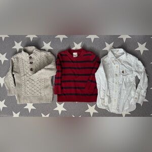 Set of 3 sweaters & button up - 3T/4T